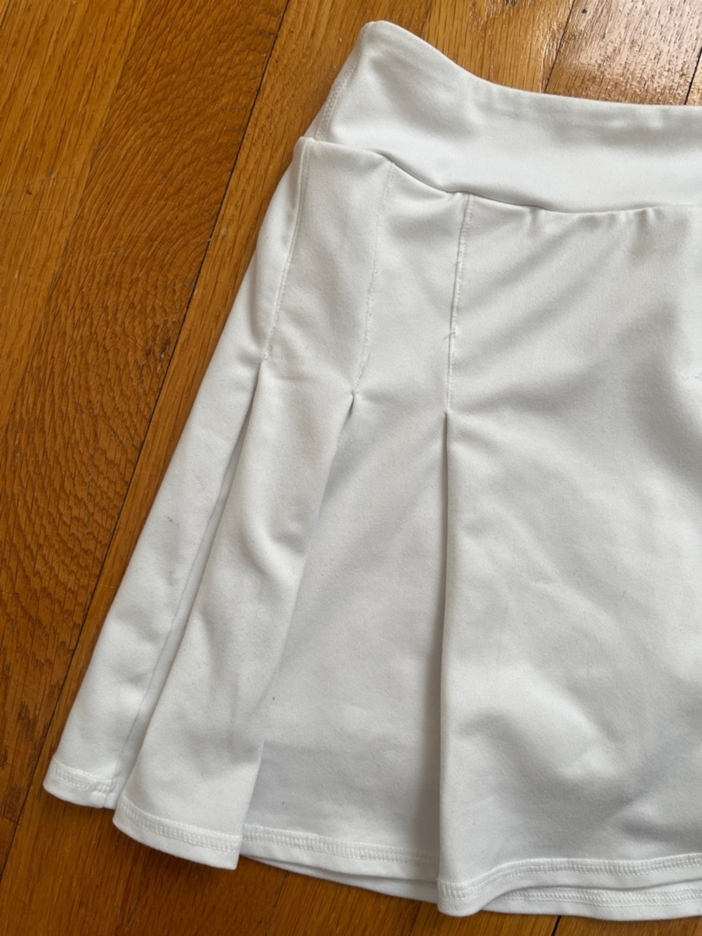 Z by Zella Girls Size L 10 / 12 White Tennis Cheer Skirt with Built in Shorts - Picture 8 of 10